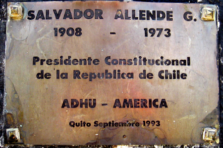 Salvador Allende, Universidad Central del Ecuador, Quito. 