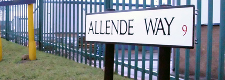 Allende Way in  Sheffield. England.