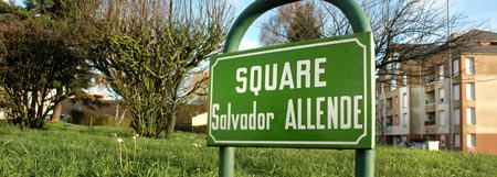 plaza Salvador Allende. Fosses. Allende en el mundo