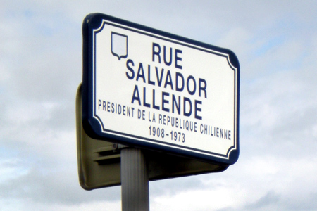 Rue Salvador Allende, président de la république chilienne. Le Havre
