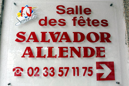 Salle des Fêtes Salvador Allende. Francia. - Salvador Allende en el mundo