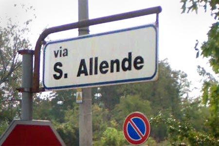 Via Salvador Allende. San Donato Milanese. Italia