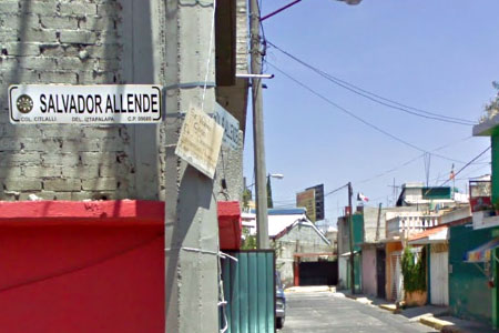 Calle Salvador Allende. Colonia Citlalli, Delegación Iztapalapa